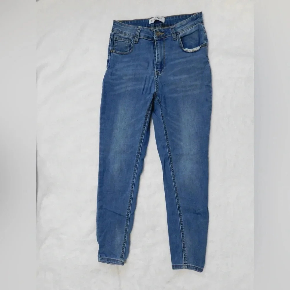 Blue High-Rise Skinny‎ Jeans Classic Stretch Denim Size 9